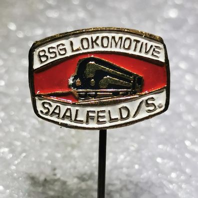Fussball Anstecknadel - BSG Lokomotive Saalfeld - DDR - Thüringen - Bezirk Gera