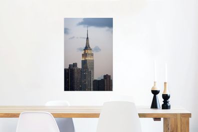 Glasbild - 40x60 cm - Wandkunst - Empire State Building Manhattan NY