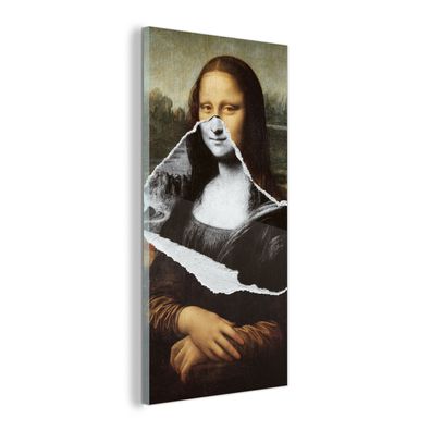 Glasbild - 40x80 cm - Wandkunst - Mona Lisa - Da Vinci - Kunst