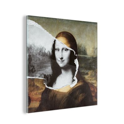 Glasbild - 90x90 cm - Wandkunst - Mona Lisa - Da Vinci - Alte Meister