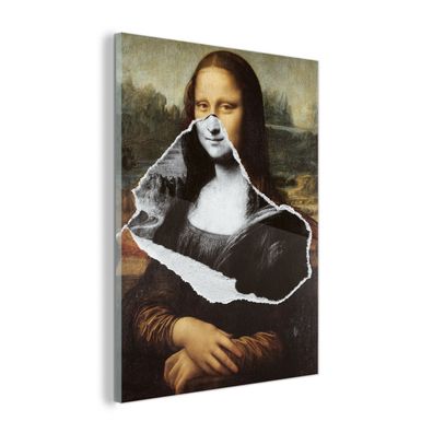 Glasbild - 60x80 cm - Wandkunst - Mona Lisa - Da Vinci - Kunst