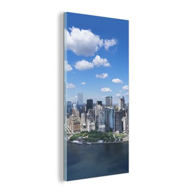 Glasbild - 60x120 cm - Wandkunst - New York - Manhattan - Skyline