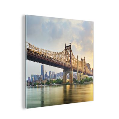 Glasbild - 50x50 cm - Wandkunst - New York - Queens - Manhattan
