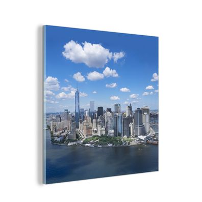 Glasbild - 90x90 cm - Wandkunst - New York - Manhattan - Skyline