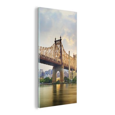 Glasbild - 80x160 cm - Wandkunst - New York - Queens - Manhattan