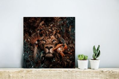 Glasbild - 20x20 cm - Wandkunst - Tiere - Pflanzen - Luxus
