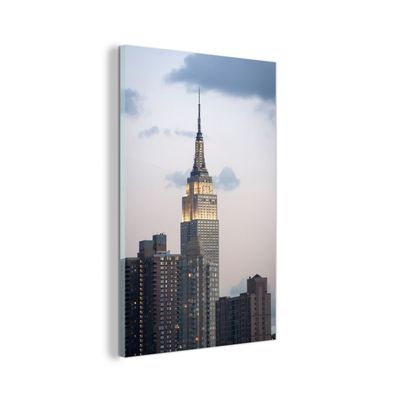Glasbild - 100x150 cm - Wandkunst - Empire State Building Manhattan NY