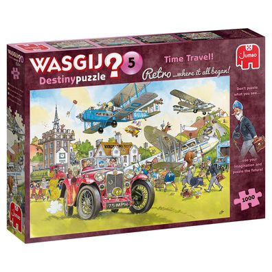 JUMBO 25008 Wasgij Destiny Retro 5 Zeitreise 1000 Teile Puzzle