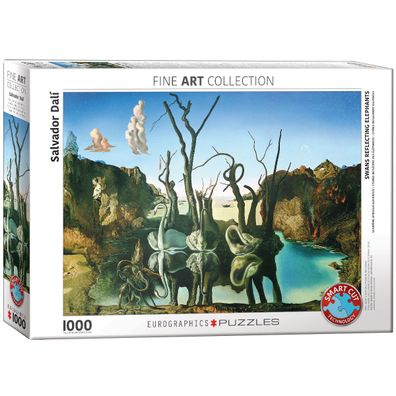 EuroGraphics 6000-0846 Schwäne spiegeln Elefanten von Salvador Dalí 1000 Teile Puzzle