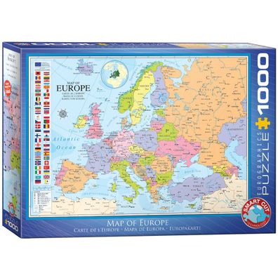 EuroGraphics 6000-0789 Map of Europe 1000-Teile Puzzle
