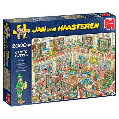 JUMBO 20030 Jan van Haasteren Die Bibliothek 2000 Teile Puzzle