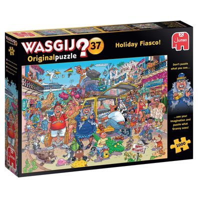 JUMBO 25004 Wasgij Original 37 Holiday Fiasco!, 1000 Teile Puzzle
