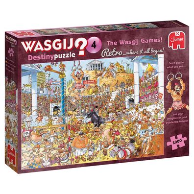 JUMBO 19178 Wasgij Destiny Retro 4 Die Wasgij-Spiele 1000 Teile Puzzle