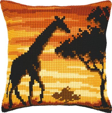 Vervaco PN-0008642 Stickkissen Motiv Afrika Giraffe