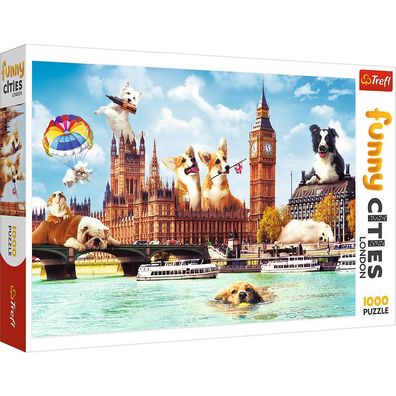 Trefl 10596 Funny Cities Hunde in London 1000 Teile Puzzle