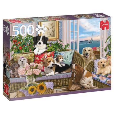 JUMBO 18849 Pelzige Freunde 500 Teile Puzzle