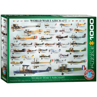 EuroGraphics 6000-0087 Kriegsflugzeuge des 1. Weltkrieges 1000 Teile Puzzle