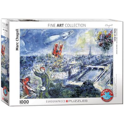 EuroGraphics 6000-0850 Ansicht von Paris von Marc Chagall