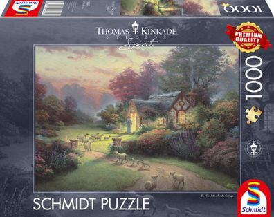 Schmidt Spiele 59678 Thomas Kinkade Spirit Cottage des guten Hirten 1000 Teile Puzzle
