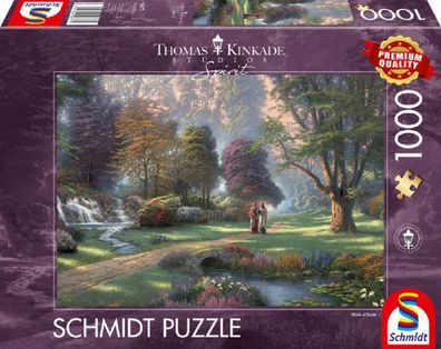 Schmidt Spiele 59677 Thomas Kinkade Spirit Weg des Glaubens 1000 Teile Puzzle