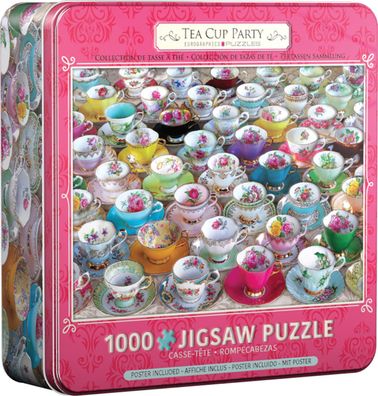 Eurographics 8051-5314 Teetassen Sammlung 1000 Teile Puzzle in einer Metallbox