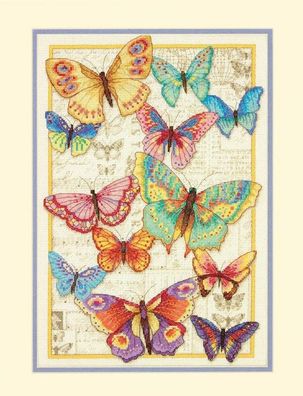 Dimensions 35338 Kreuzstichpackung Wunderschöne Schmetterlinge