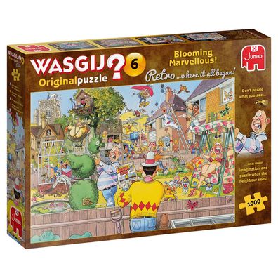 JUMBO 25014 Wasgij Original Retro 6 Große Gartenfreunde 1000 Teile Puzzle