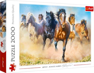 Trefl 27098 Bonnie Marris Galoppierende Herde von Pferden 2000 Teile Puzzle