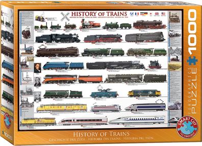 EuroGraphics 6000-0251 Geschichte der Züge 1000 Teile Puzzle