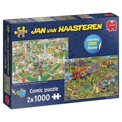 Jumbo 19099 Jan van Haasteren 2x 1000 Teile Comic Puzzle