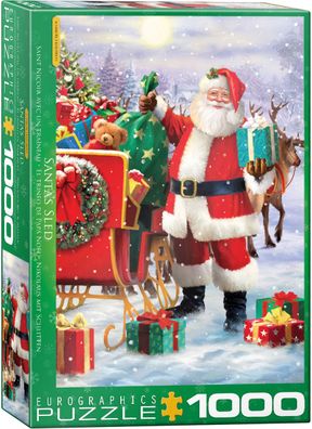 Eurographics 6000-5639 Weihnachtsmann mit Schlitten 1000 Teile Puzzle