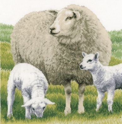 Lanarte PN-0170416 Wunderbare Schafe Kreuzstichpackung