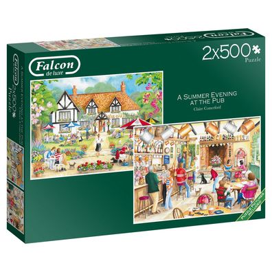 Falcon 11242 A Summer Evening at the Pub 2x500 Teile Puzzle