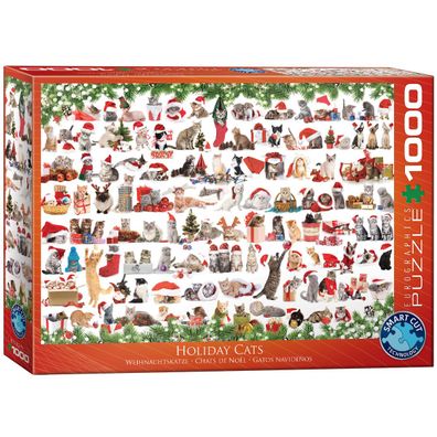 EuroGraphics 6000-0940 Weihnachtskatzen 1000 Teile Puzzle