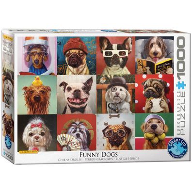 EuroGraphics 6000-5523 Lustige Hunde von Lucia Hefferman 1000-Teile Puzzle