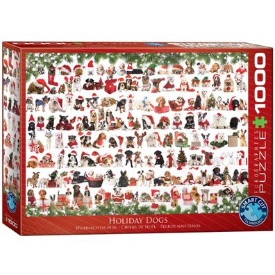 EuroGraphics 6000-0939 Weihnachtshunde 1000 Teile Puzzle