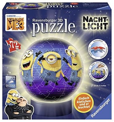 Ravensburger 11817 Nachtlicht Minions Despicable Me 3 3D Puzzle