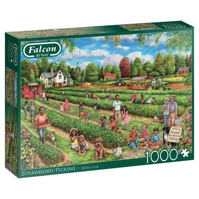 Falcon 11340 Debbie Cook Erdbeeren pflücken 1000 Teile Puzzle