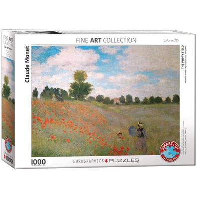 EuroGraphics 6000-0826 Mohnfeld von Claude Monet 1000-Teile Puzzle