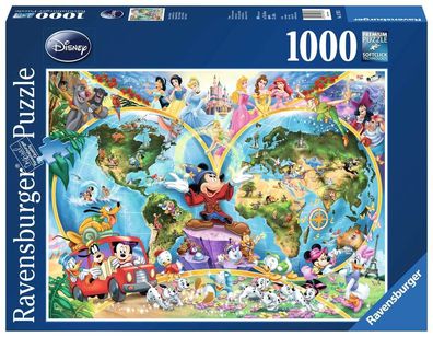 Ravensburger 15785 Disney's Weltkarte 1000 Teile Puzzle