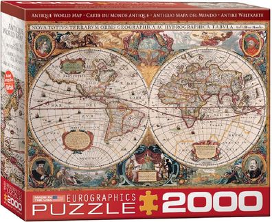 EuroGraphics 8220-1997 Antique World Map 2000-teiliges Puzzle