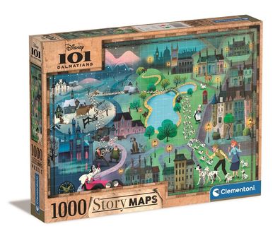Clementoni 39665 Disney 101 Dalmatiner Story Maps 1000 Teile Puzzle