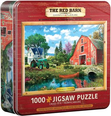 Eurographics 8051-5526 Die rote Scheune 1000 Teile Puzzle in einer Metallbox