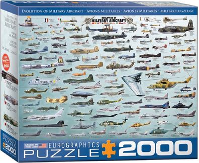 EuroGraphics 8220-0578 Evolution von Militärflugzeugen 2000 Teile Puzzle