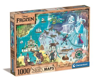 Clementoni 39666 Disney Frozen Story Maps 1000 Teile Puzzle