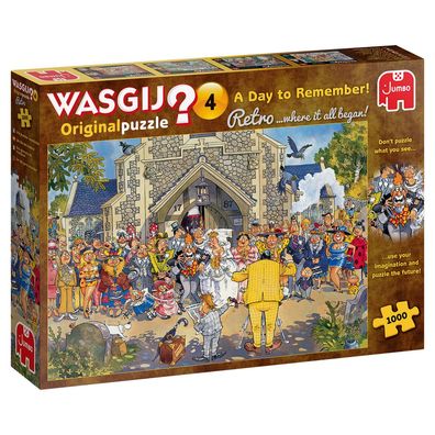 Jumbo 19176 Wasgij Original Retro 4 Ein denkwürdiger Tag! 1000 Teile Puzzle