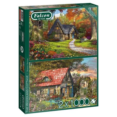 Falcon 11294 Dominic Davison The Woodland Cottage 2x1000 Teile Puzzle