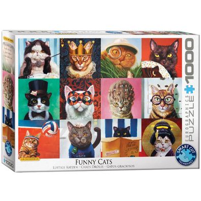 EuroGraphics 6000-5522 Lustige Katzen von Lucia Hefferman 1000-Teile Puzzle
