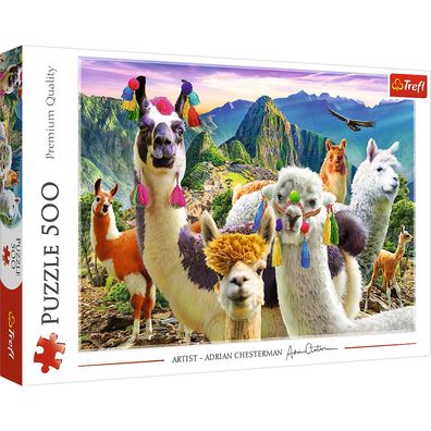 Trefl 37383 Lamas in den Bergen 500 Teile Puzzle