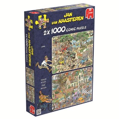 Jumbo 19001 Jan van Haasteren Der Sturm & Die Safari 2x1000 Teile Puzzle